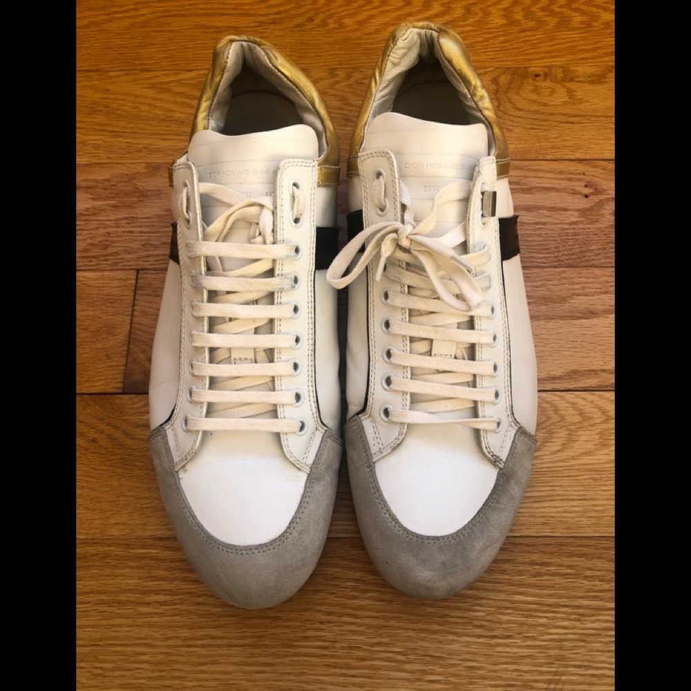 White leather/ suede Christian Dior